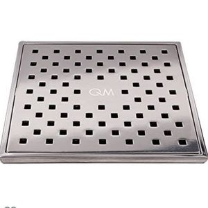 QM Square Shower Drain, polished finish
